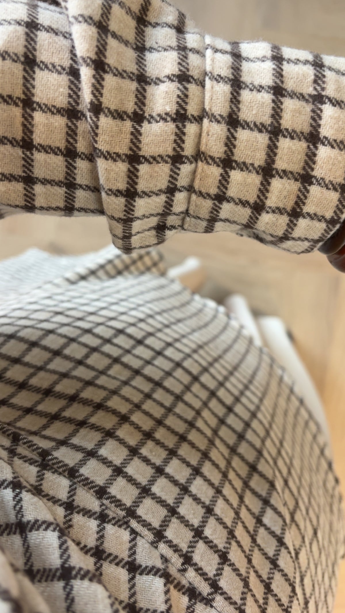 Checked set - beige