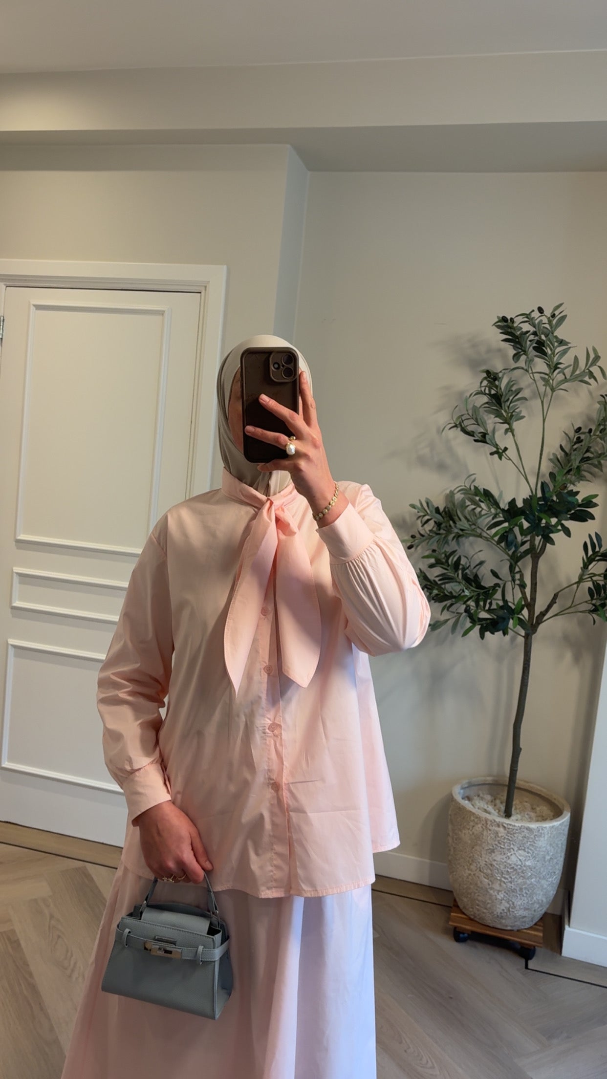 Cotton bow set - pink