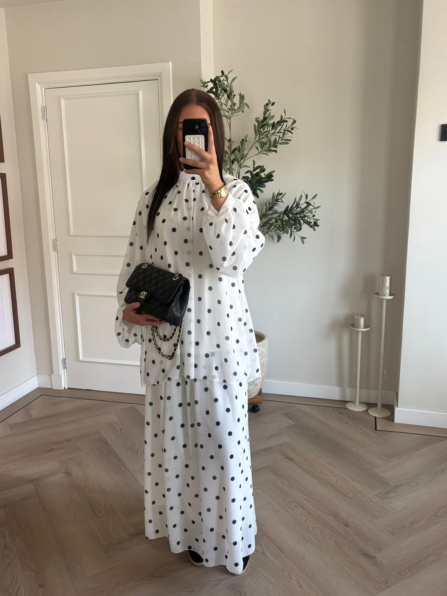 Dot chiffon set