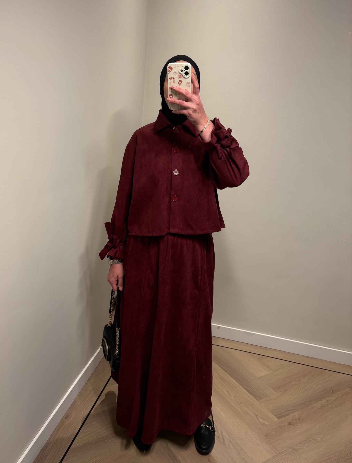 Suède set - bordeaux