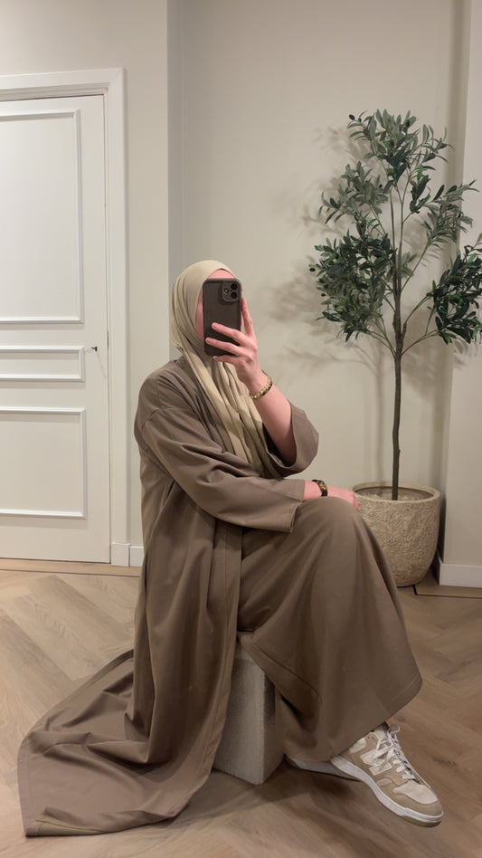 Cotton kimono set - taupe
