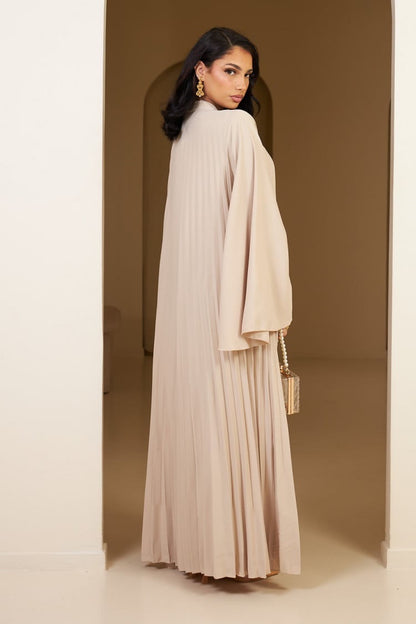 Plissé dress - beige