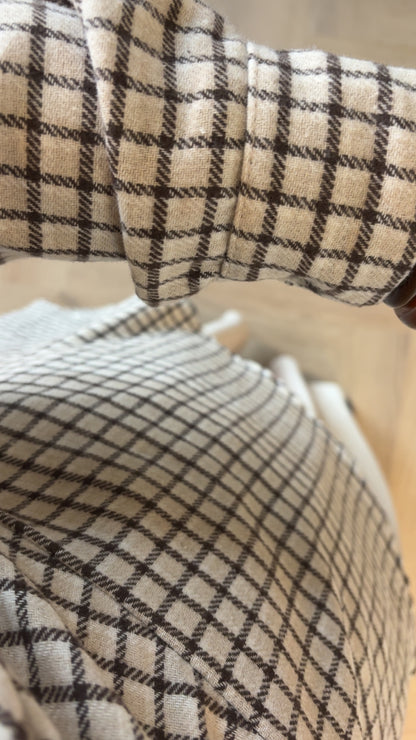 Checked set - beige