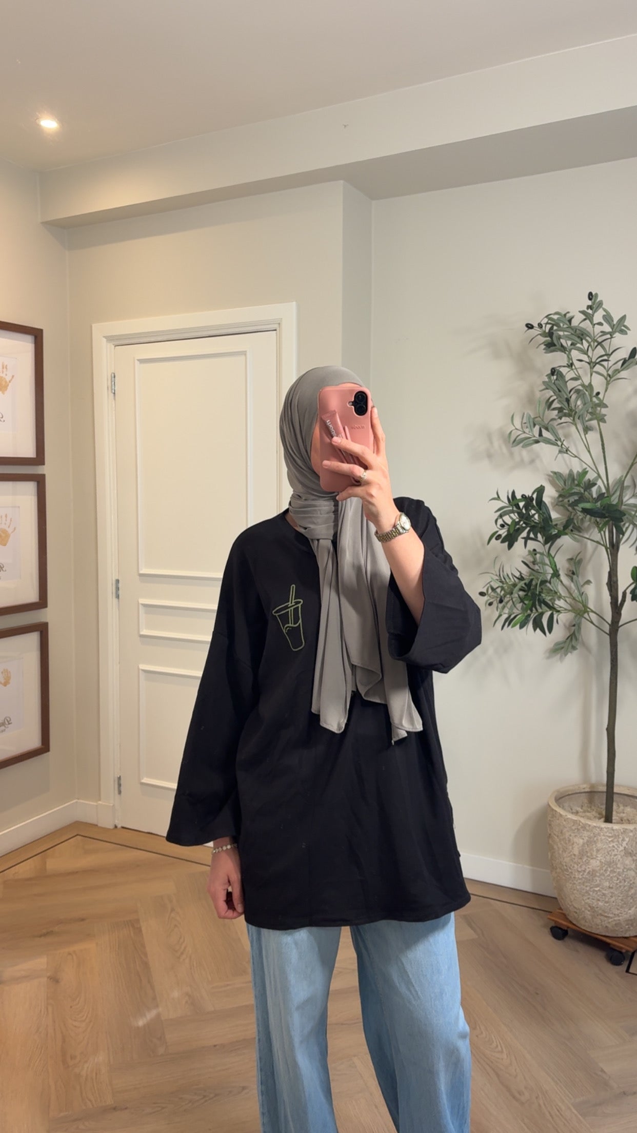 Le Matcha oversized shirt - black