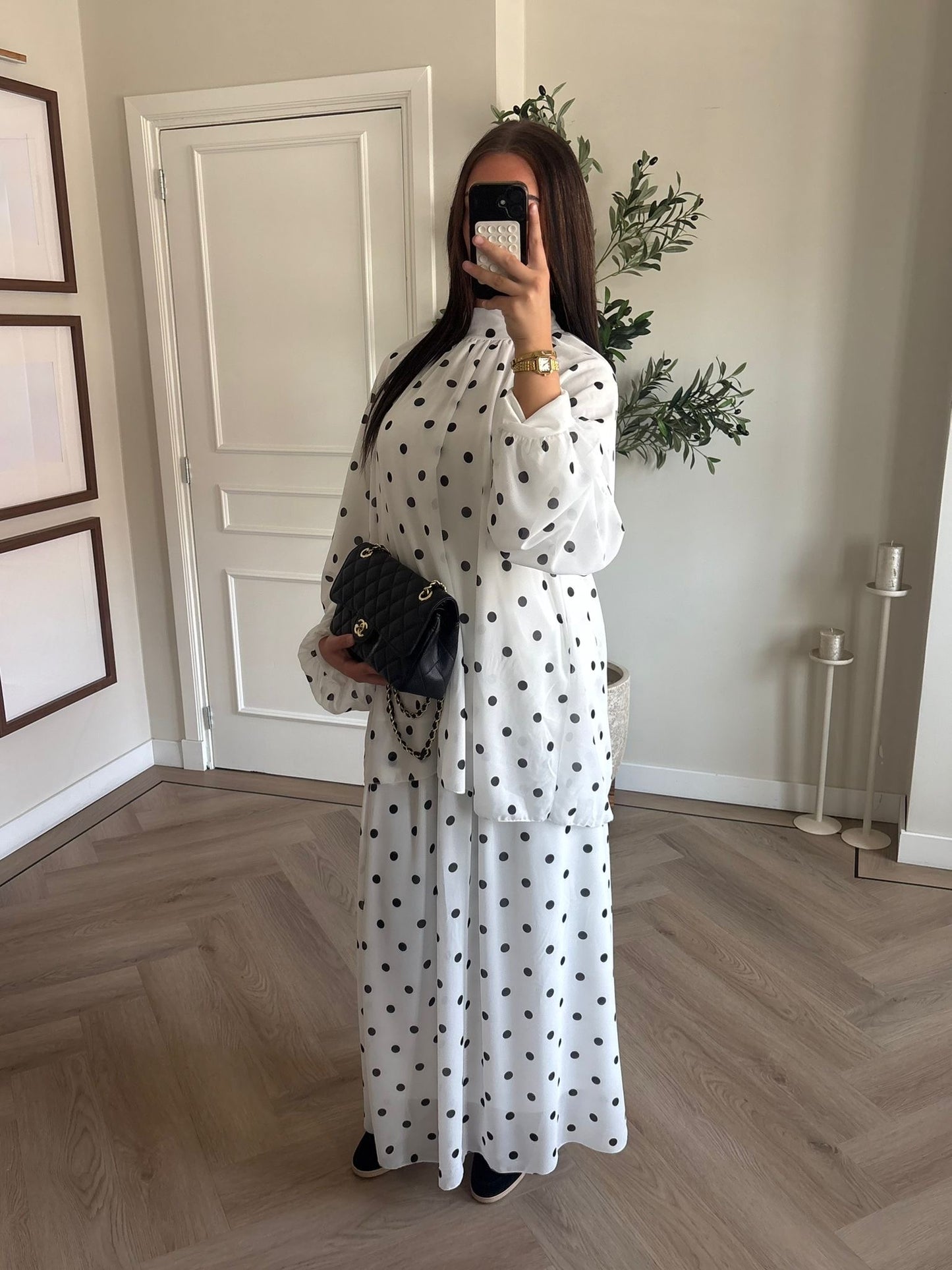 Dot chiffon set