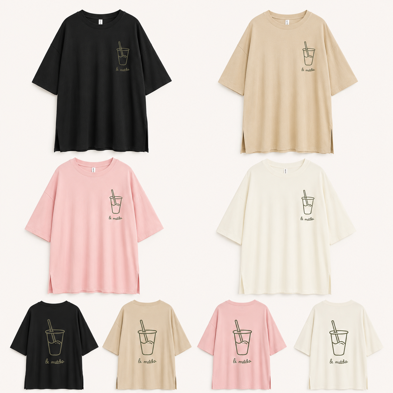 Le Matcha oversized shirt - white