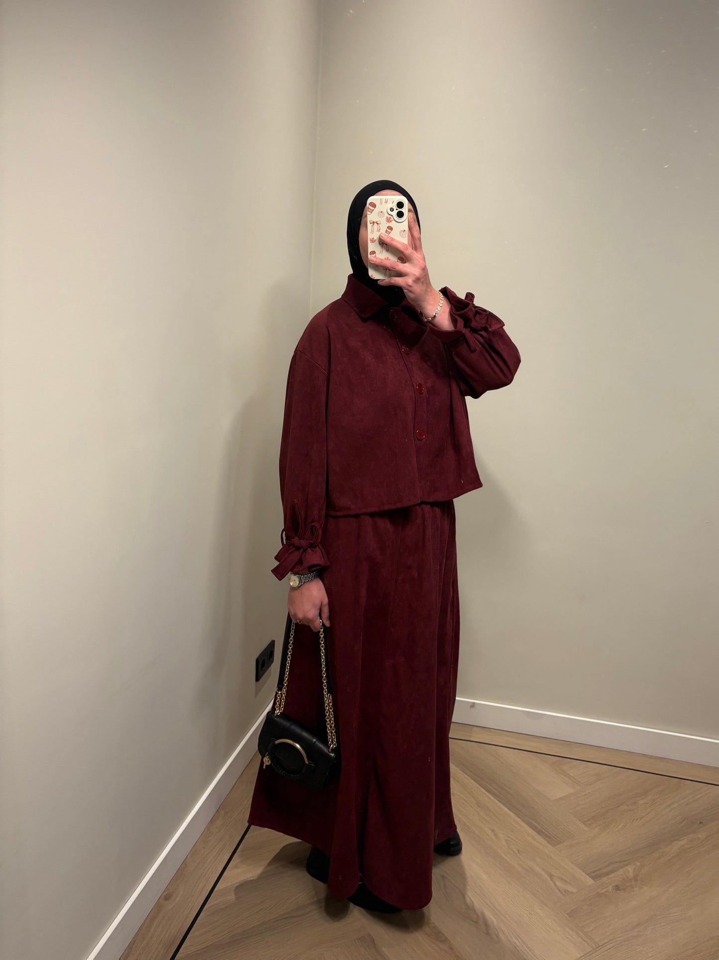 Suède set - bordeaux