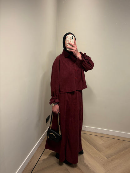 Suède set - bordeaux