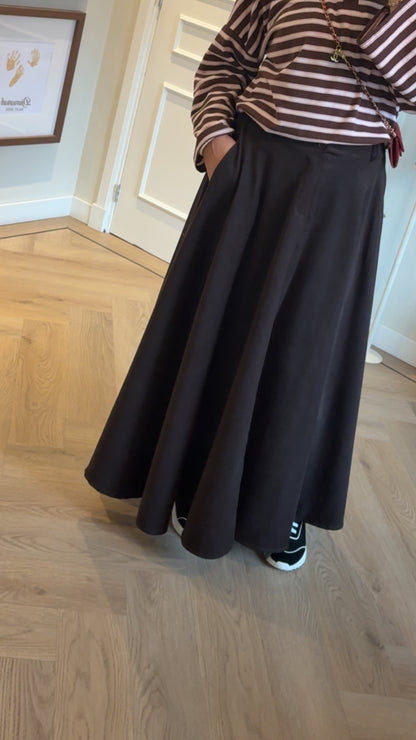 A-line skirt - chocolate