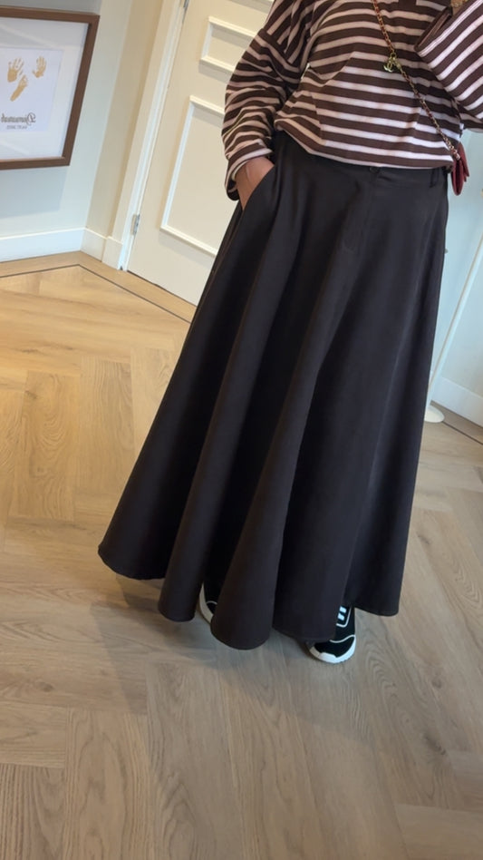 A-line skirt - chocolate