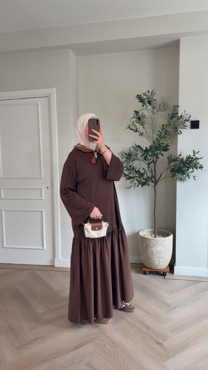 Longsleeve dress - brown
