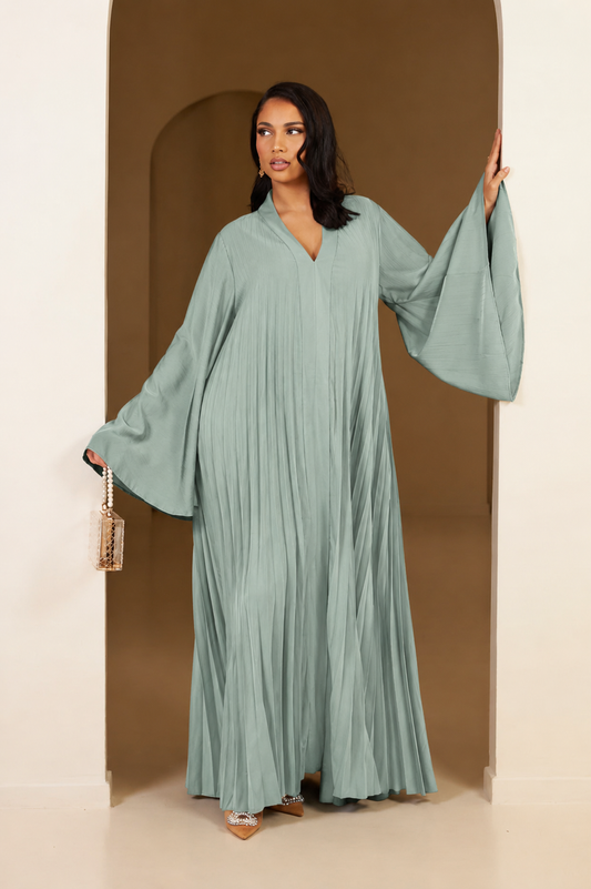 Plissé dress - mint