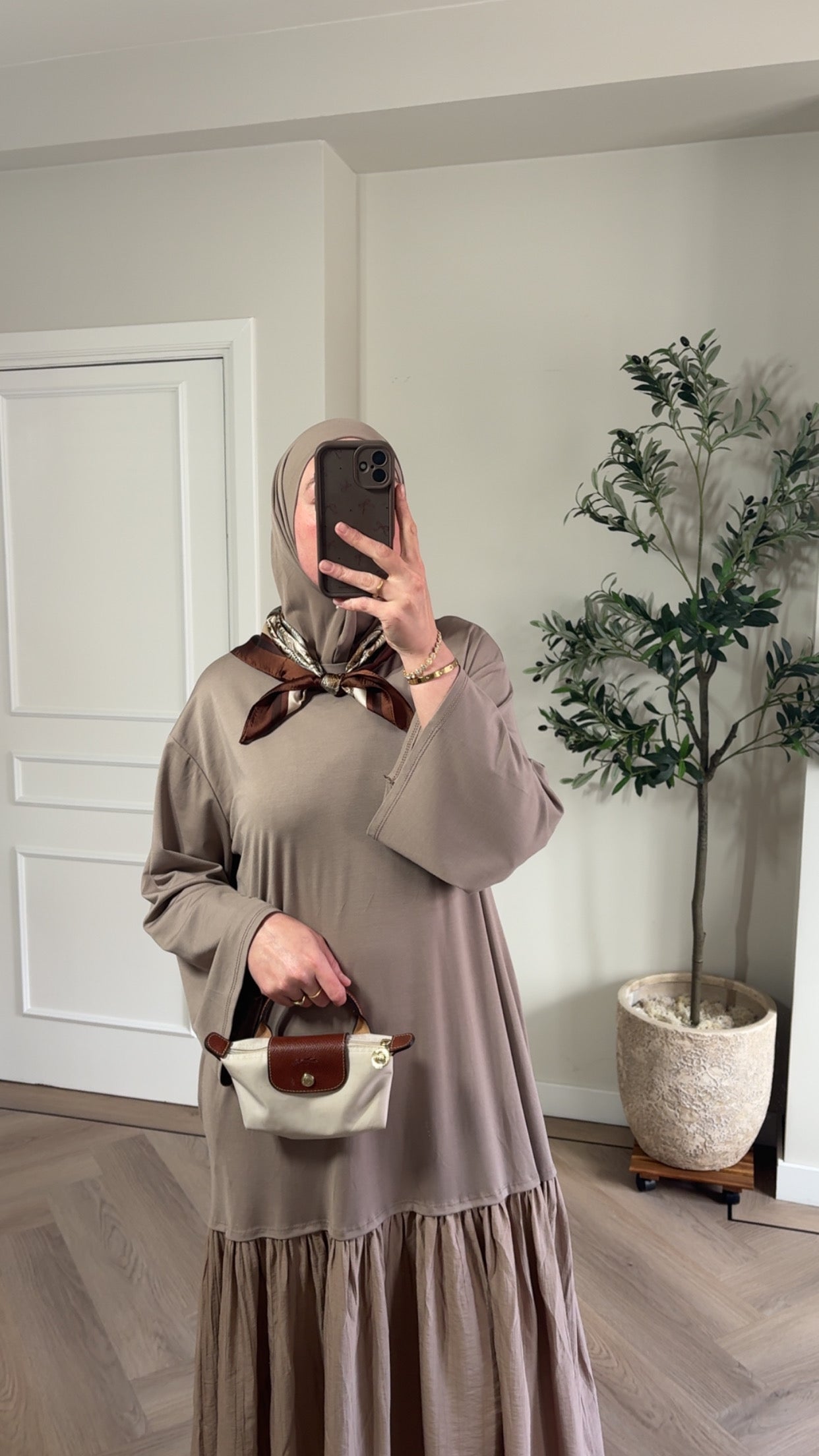 Longsleeve dress - taupe