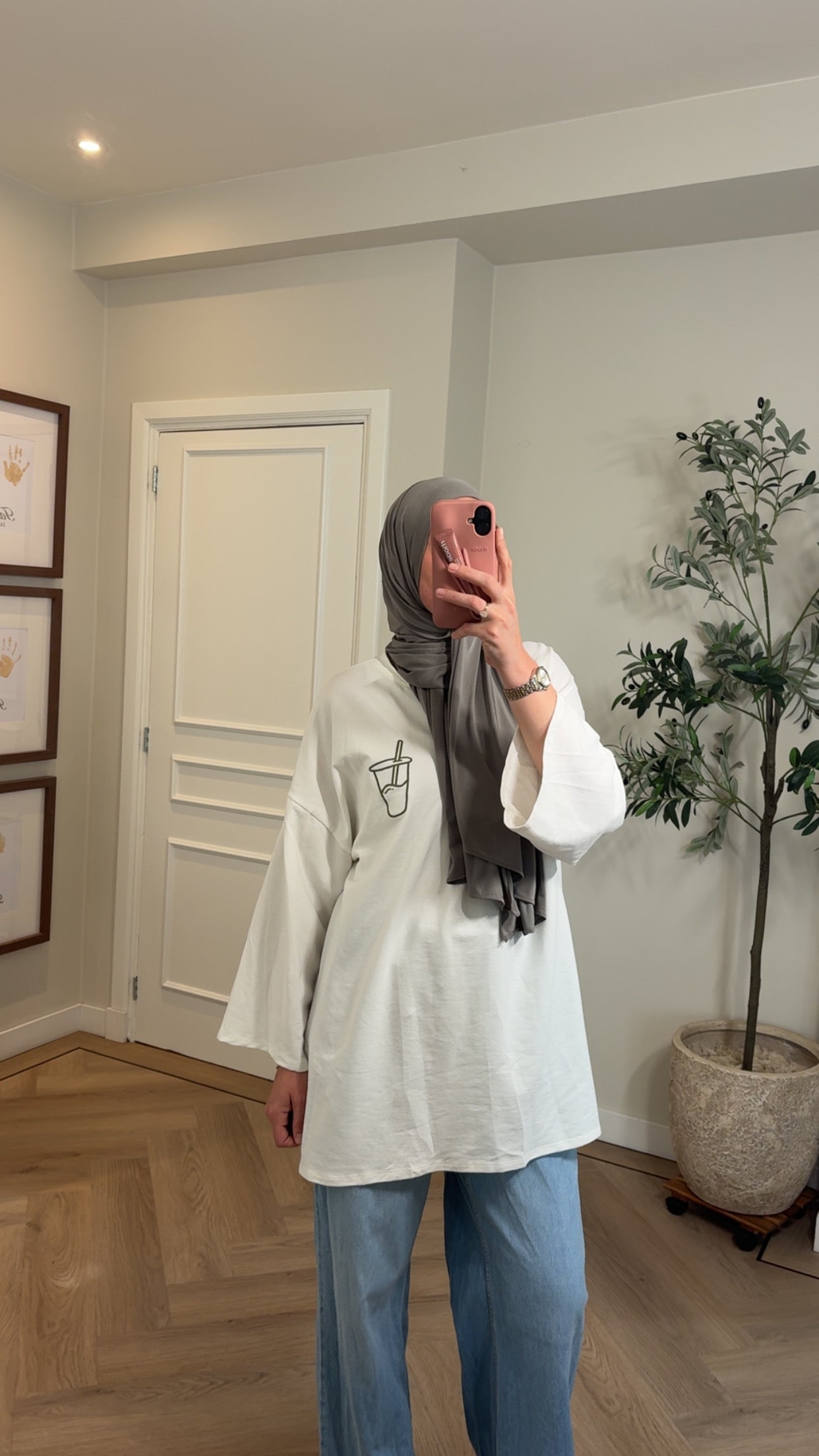 Le Matcha oversized shirt - white