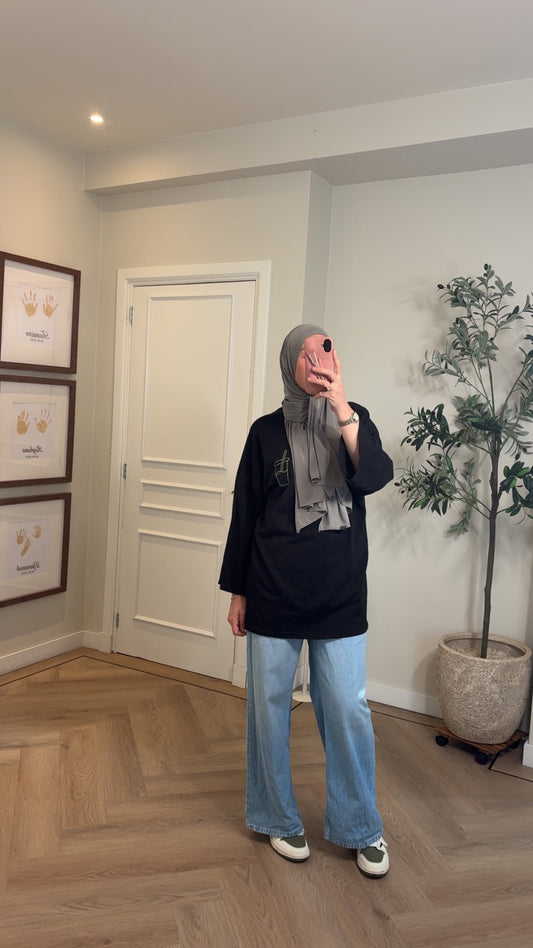 Le Matcha oversized shirt - black