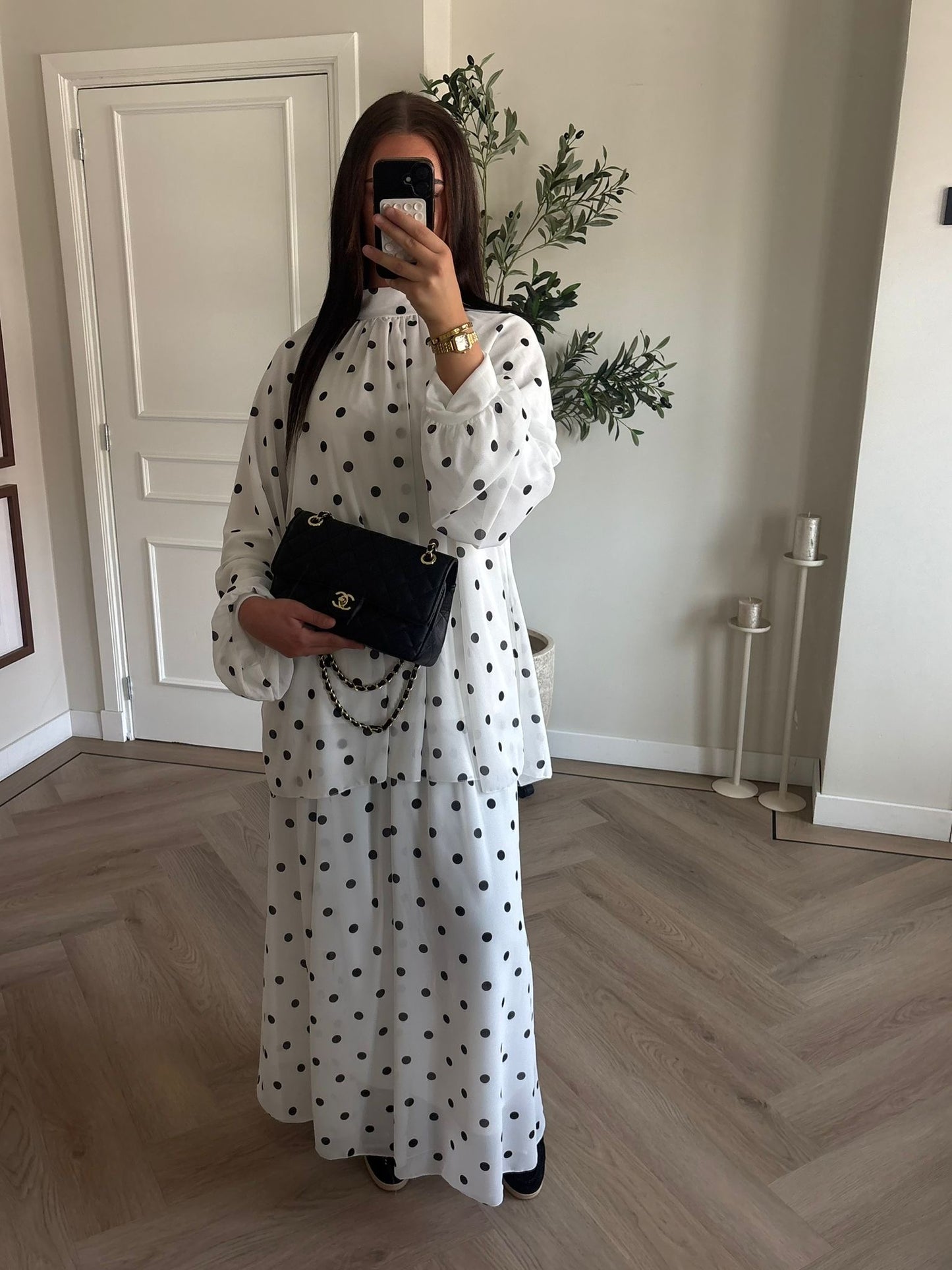 Dot chiffon set