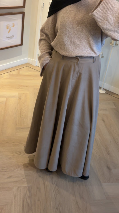 A-line skirt - taupe