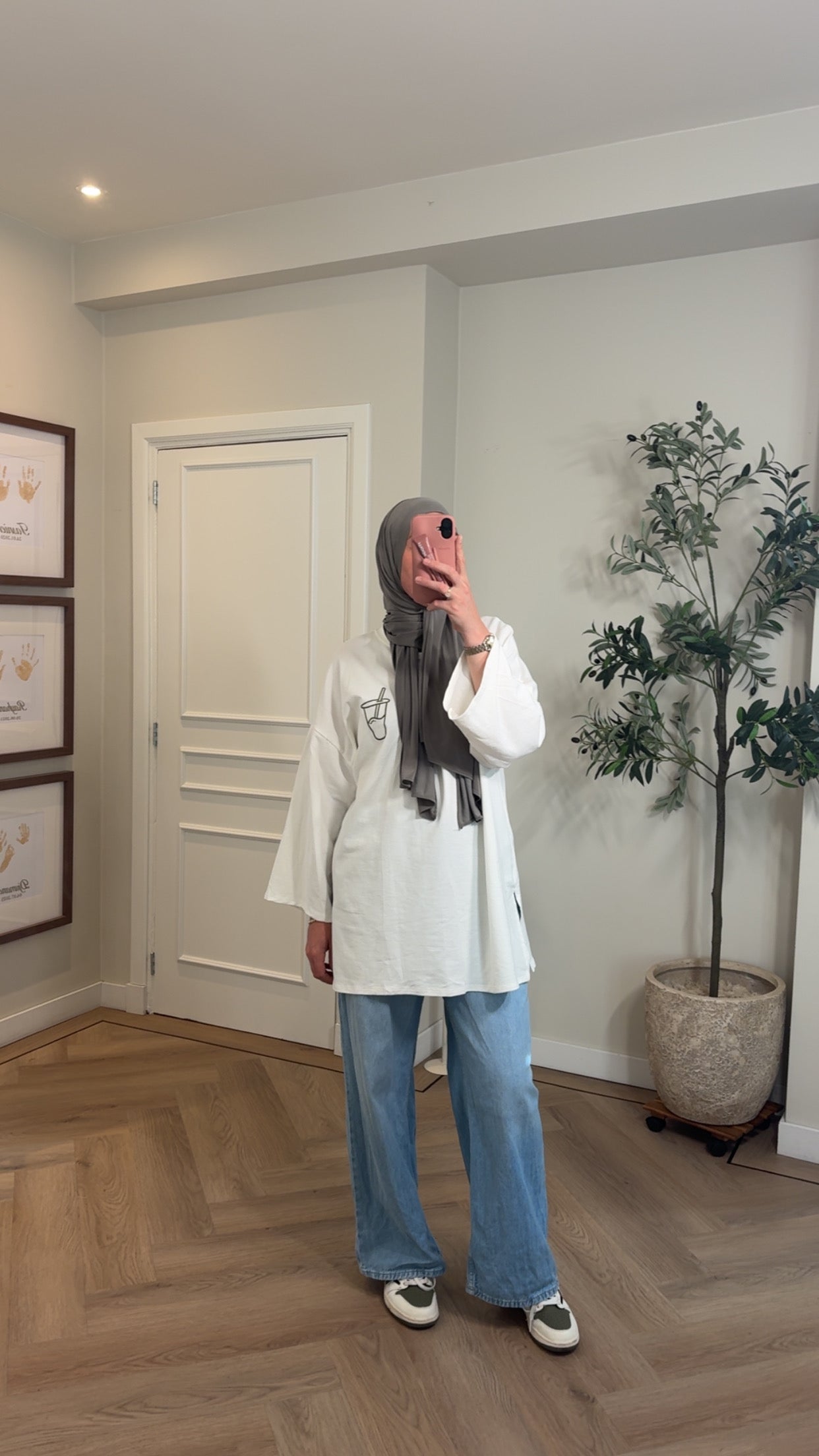 Le Matcha oversized shirt - white