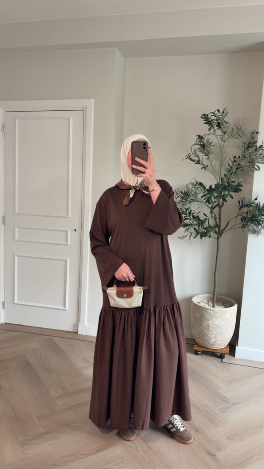 Longsleeve dress - brown