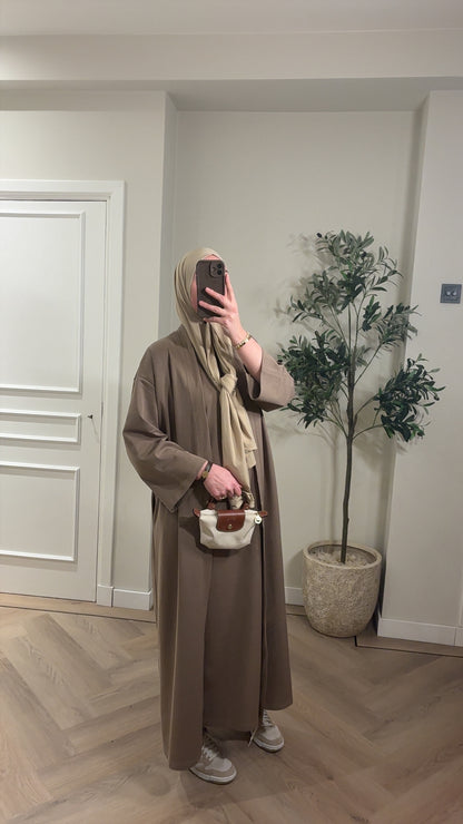 Cotton kimono set - taupe
