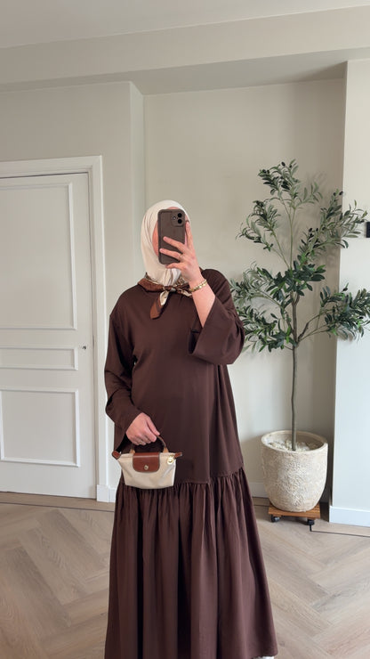 Longsleeve dress - brown