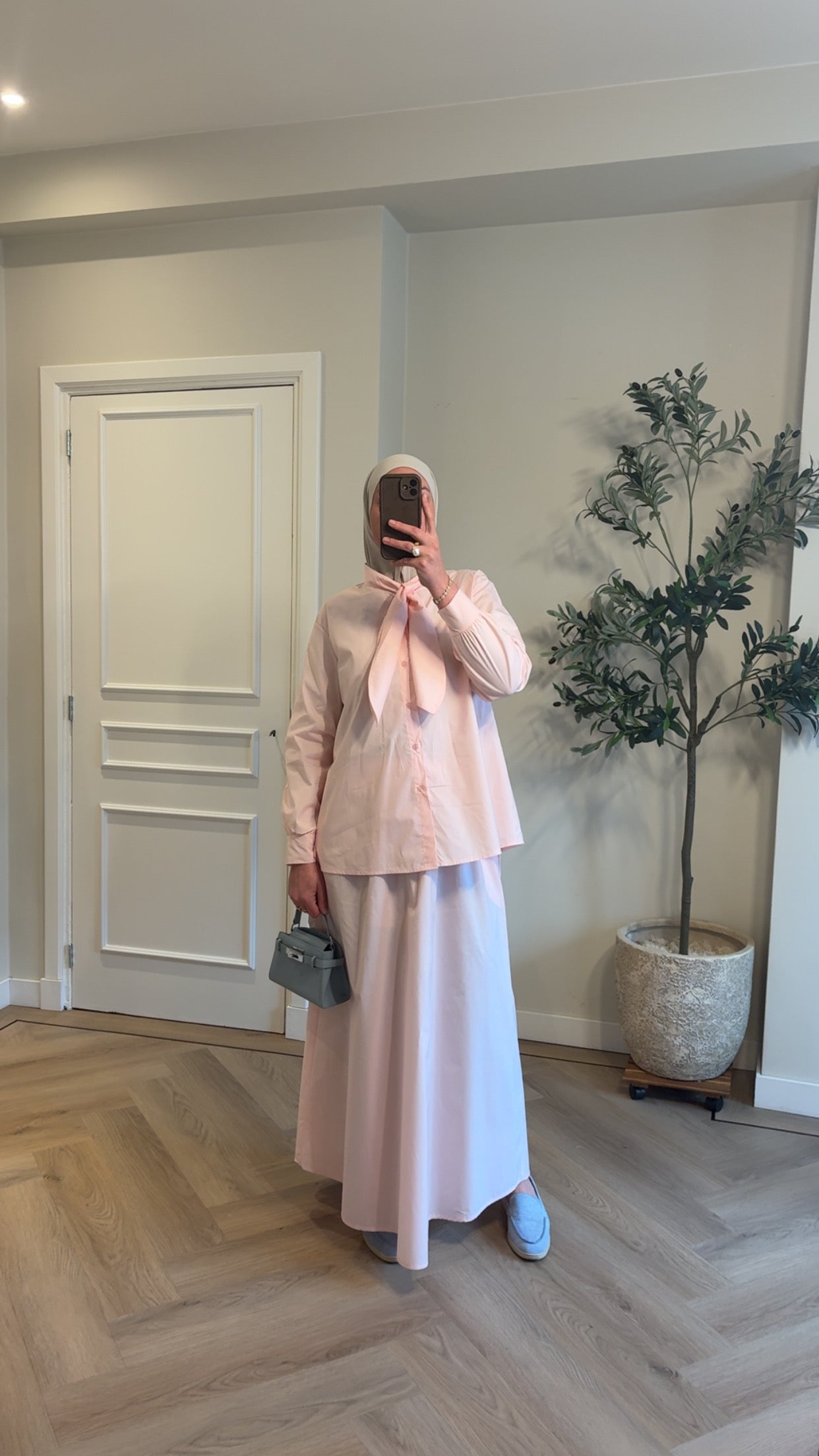 Cotton bow set - pink